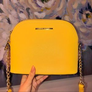 STEVE MADDEN mustard yellow shoulder bag
